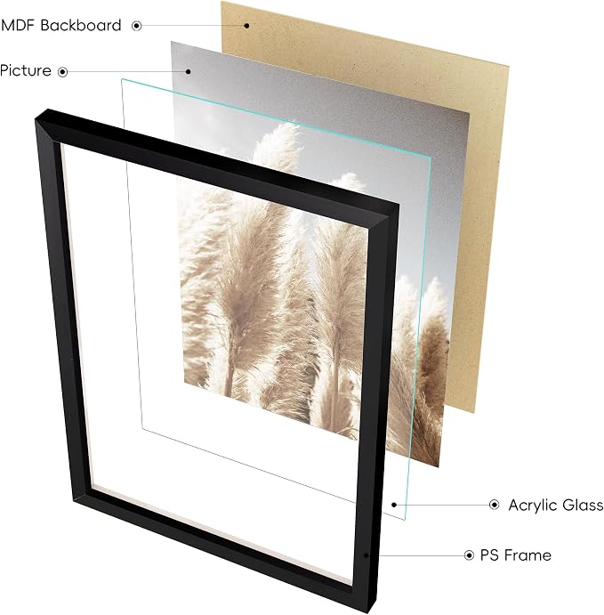 ArtbyHannah Gallery Wall Frame Set, 8 Pack Black Picture Frames, Small | - Image 4