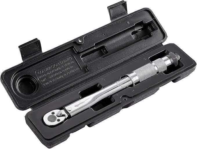 AmazonBasics 1/4-Inch Drive Click Torque Wrench - 35-200 in.-lb, 3.95-22.5 Nm