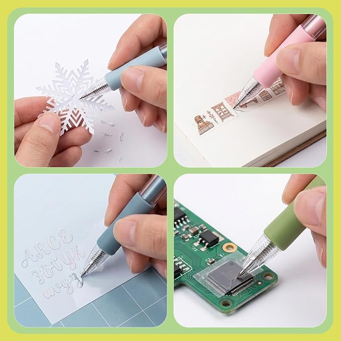 6 Pack Retractable Craft Knife Pen Set Precision Hobby Cutting Tools - Image 6