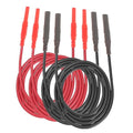4PCS Meter Test Lead Extension Male to Female Connector, 4mm Banana Plug to Jack Heavy Duty Silicone Wires, 14AWG Multimeter Leads Probes Adapter