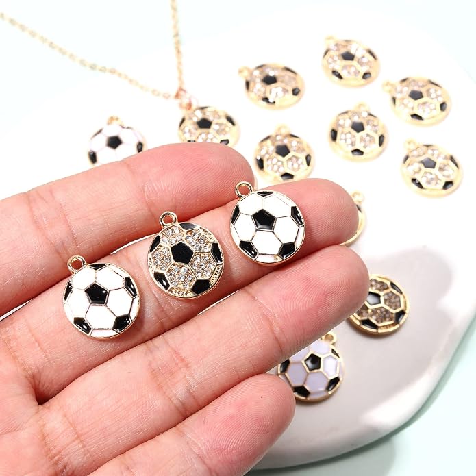 20PCS Sports Charms Enamel Basketball Baseball Pendant Charms - Image 5