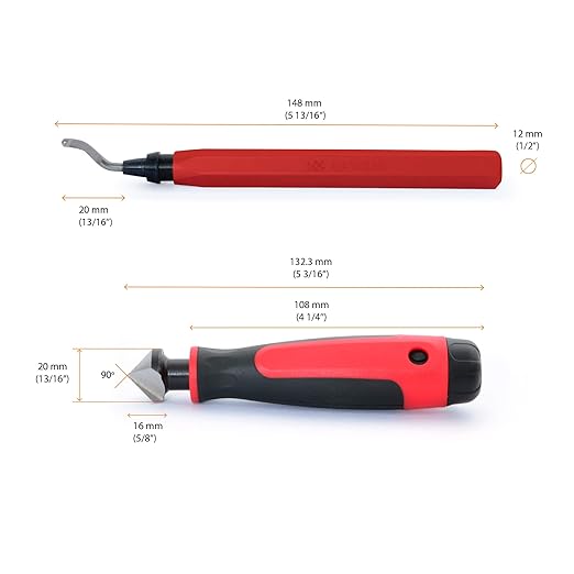 AFA Tooling - Deburring Tool & Countersink Hand Reamer with 10 Extra Swivel Blades - Works on Resin, PVC Pipes, Copper, Plastic - Plumbing & 3D Printing Burr Removal Reamer Tool