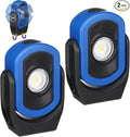 Retisee 2 Pcs 720 Lumens Magnetic Work Light USB Rechargeable LED Flashlight Portable Inspection Light for Car Repair Emergency Lighting Mechanics Workshop (Blue)