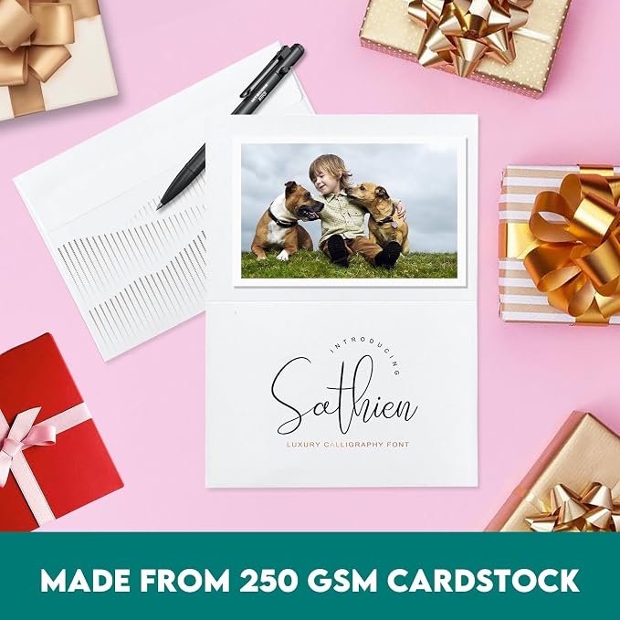 100 Pack White Blank Cards and 100 Pack Envelopes 4x6, Note Greeting Cards and - Image 3