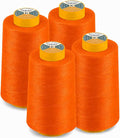 AK TRADING CO. 4-Pack Orange All Purpose Sewing Thread Cones of High Tensile by Fabrics%7CEventDecor%7CCrafts%7CUpholsteryFoam