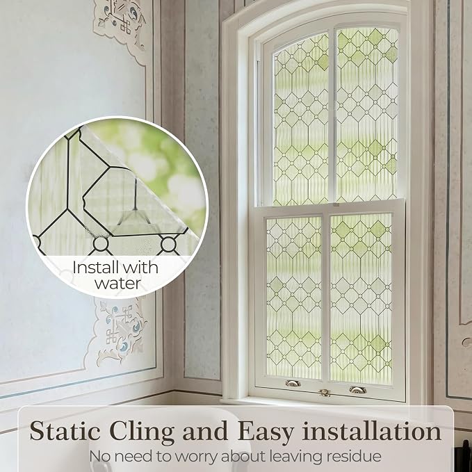 SUNBABY Reeded Glass Window Privacy Film, Decorative Frosted Glass Window Film - Image 5