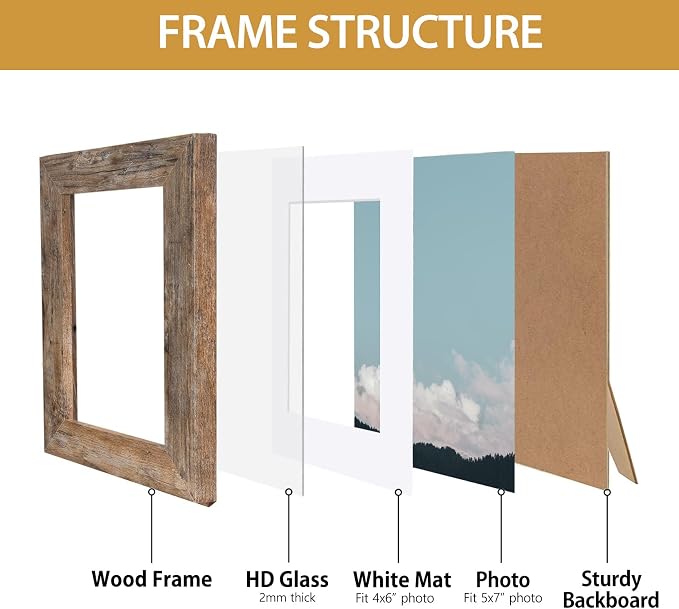 Califortree Rustic Brown 5x7 Picture Frame - Image 4
