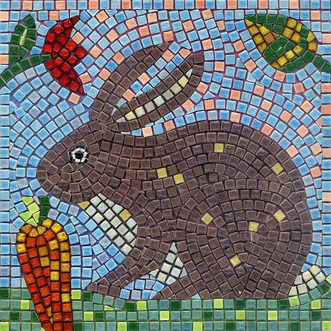 Mosaic Art Kit Square 7inch 20cm Rabbit by ALEA+Mosaic