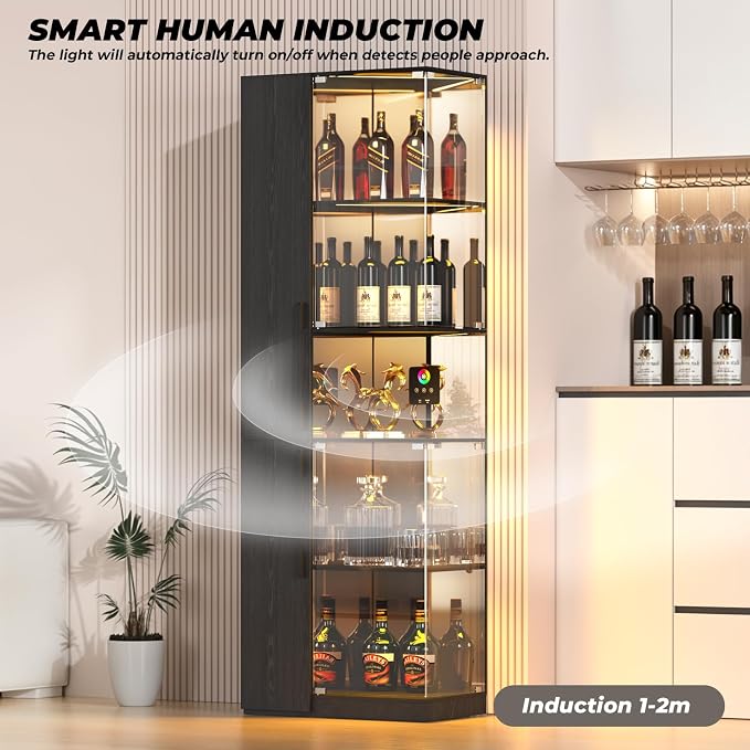 VersionTECH. Glass Display Cabinet - Image 3