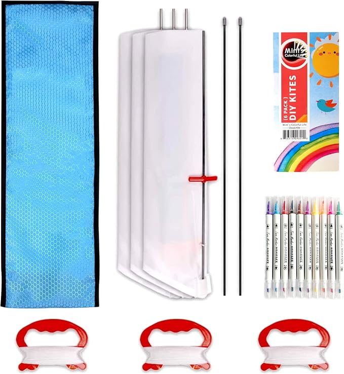 DIY Kites for Kids Kite Making Kit Bulk, Decorating Coloring Kite Party Pack - Image 2