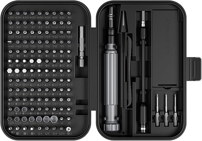 Precision Screwdriver Set, SOONAN 150 in 1 Electronics Tool Kit with 120 Bits Magnetic Screwdriver Set & 30-bit Tool Set Handy Repair Tool for Computer Phone Watch Camera Laptop, Black