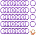 Round Carabiner Clip Bulk 48pcs 1 Inch Colorful Circle Carabiner Key Ring Clips by Cmidy
