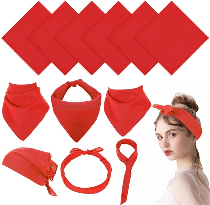 Suhine 100% Cotton Solid Bandanas Blank Bandanas Multifunctional Headband Scarf by Suhine