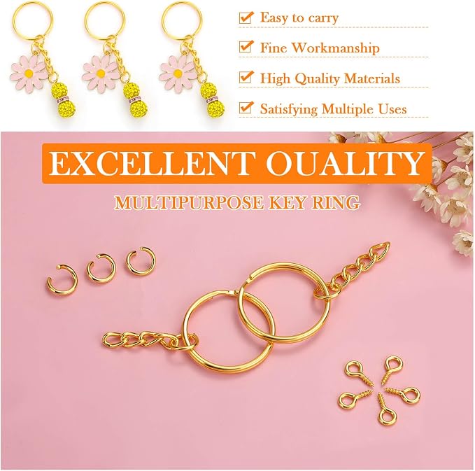 Audab 360Pcs Gold Keychain Bulk - Image 5