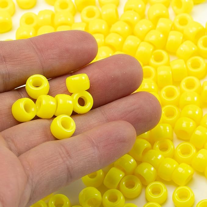 Gxueshan 1000 Pcs Acrylic Pony Beads 6x9mm Bulk - Image 3