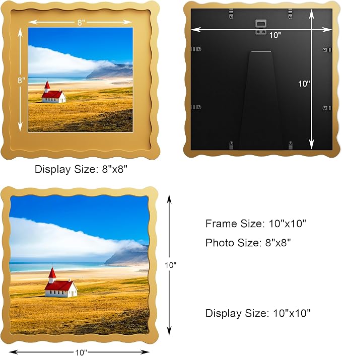 10x10 Wavy Picture Frame With Mat - Image 3