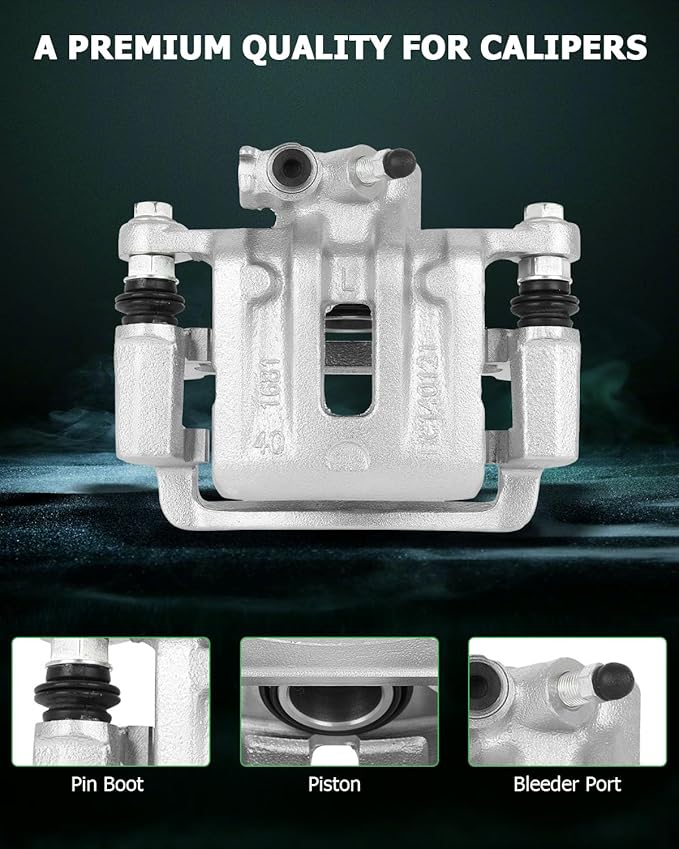 SCITOO Rear Brake Caliper With Bracket 18B5040, 18B5041 Compatible For Chevy Captiva Sport 12-15, For Chevy Equinox 07-17, For GMC Terrain 10-17, For Pontiac Torrent 07-09, For Saturn Vue 08-10