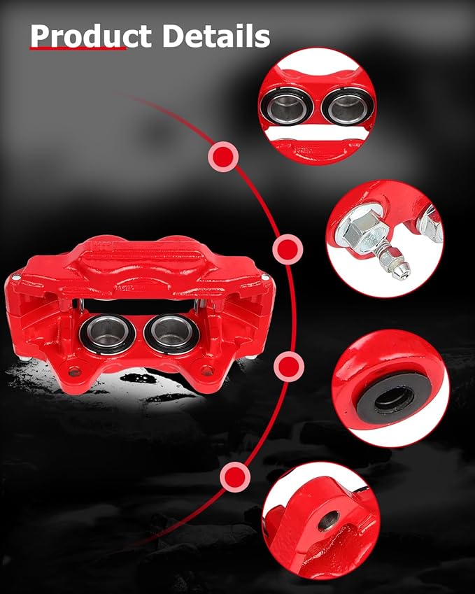 cciyu Front Left & Right Brake Calipers Assembly 19-2985 19-2984 2003-2009 For Toyota For 4Runner,2007-2014 For Toyota For FJ Cruiser,2005-2023 For Toyota For Tacoma,2000-2006 For Toyota For Tundra