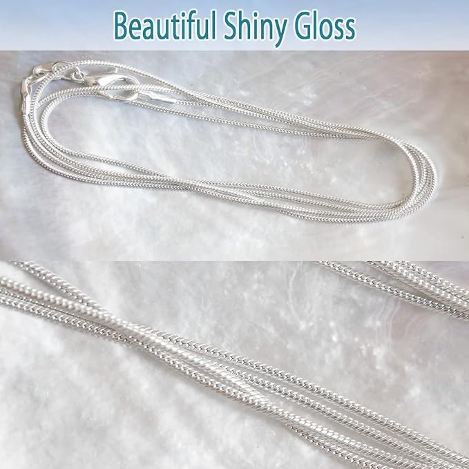 Jishi 33ft Silver Snake Chain 1.2mm Jewelry Making Chains - Image 4