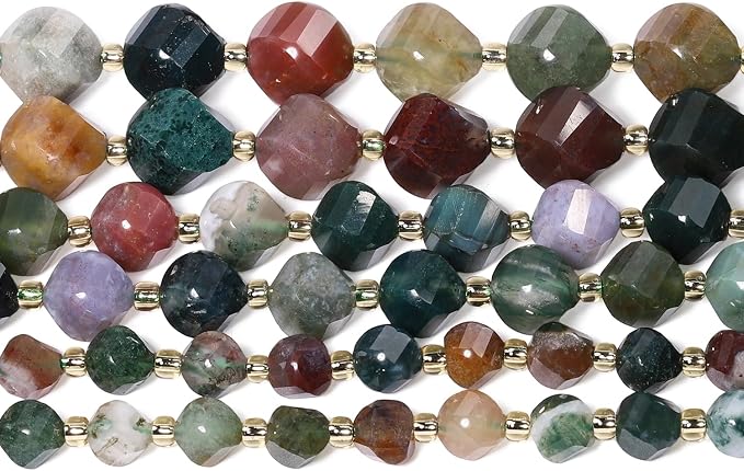 34pcs Natural Indian Agate Stone Beads - Image 7