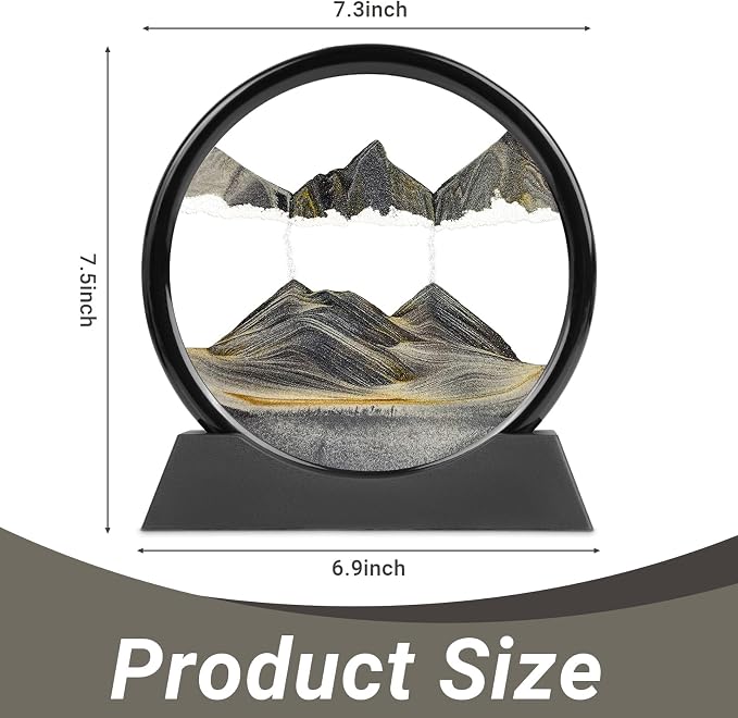Meeitec Moving Sand Art, 3D Liquid Motion Deep Sea Sandscape Color Quicksand - Image 3