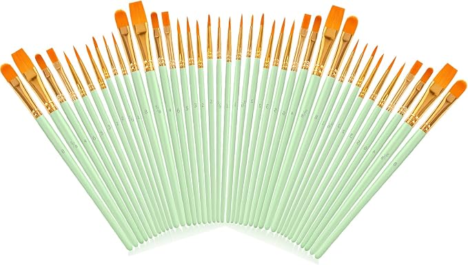 Soucolor Watercolor Paint Brushes Set, Mint Green by Soucolor