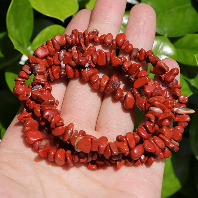 200 Pcs Crystal Chip Beads for Jewelry Making 5-8mm Red Jasper | Natural Chip - Image 7