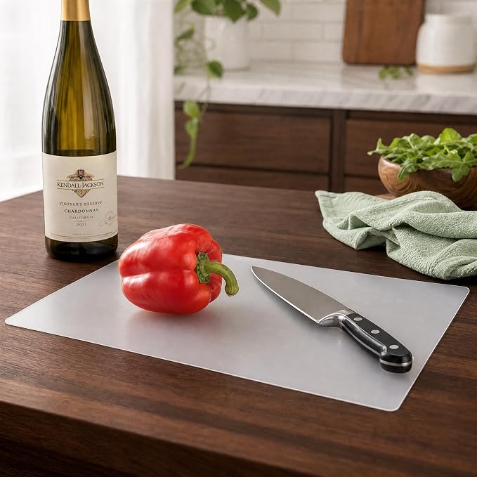 ZENFUN 30 Pack Plastic Cutting Board Mats, Flexible Clear Cutting Mats 17 x 11 - Image 8