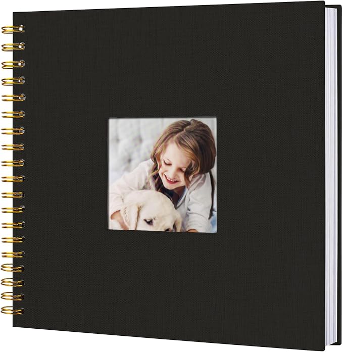 8 x 8 Inch Scrapbook Photo Album, Hardcover Kraft White Pages Arch Window Photo by Sprsthai