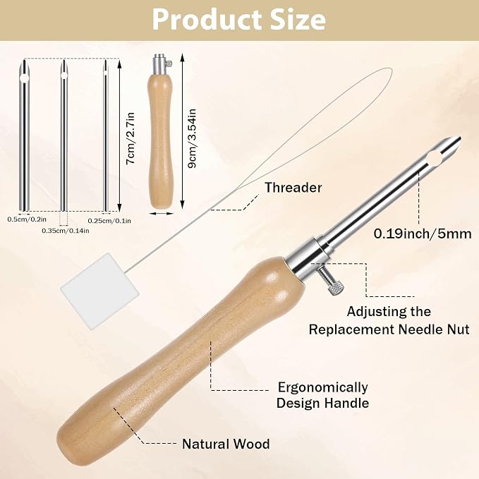 5 Pcs Punch Needle Tool, Adjustable Embroidery Punch Needle Set - Image 2