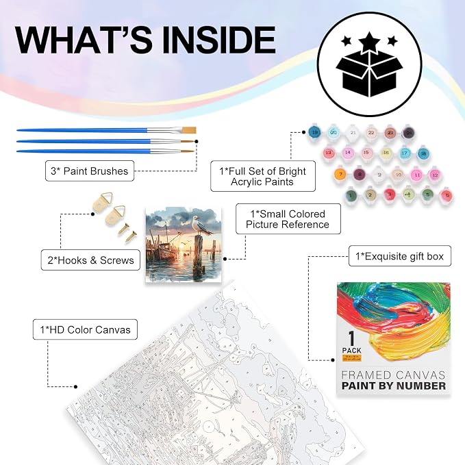 Yezavesu Framed Paint by Numbers Kit - Image 4