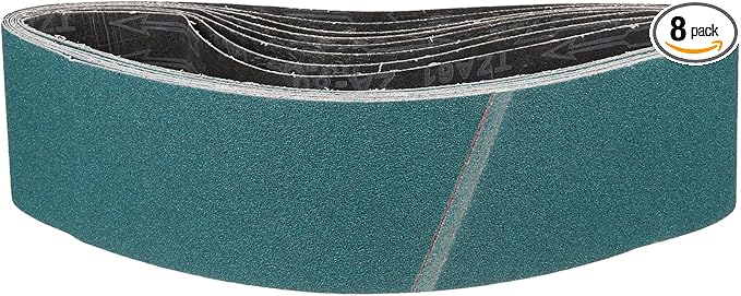 4 x 36 Inch Sanding Belt, 8 Pcs 80 Grit Zirconia Knife Sharpener Belts Work Sharpening for Belt Sander Knife Carving Tool Metal Working