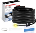 30FT Heat Cable for Water Pipes, Prevent Freezing & Easy Installation, Water Pipe Heat Cable With Thermostat Self-Regulating, Pipe Heating Trace System 120 V