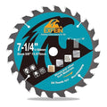 7-1/4 Inch Miter/Table Saw Blade, 24 Teeth ATB TCT Fine Finish Wood Cutting Circular Saw Blade with 4/5 Inch Arbor