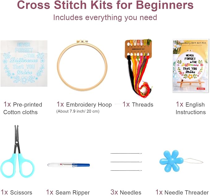 Haootadiy Beginner Embroidery Kit - Image 2