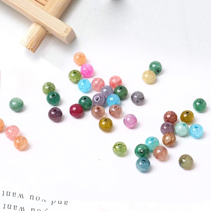 400PCS Natural Stone Beads 8MM Agate Spacer Beads Bulk - Image 6