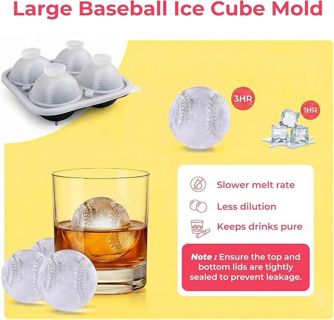 Large Ice Cube Tray, Silicone Ice Cube Trays - Image 3