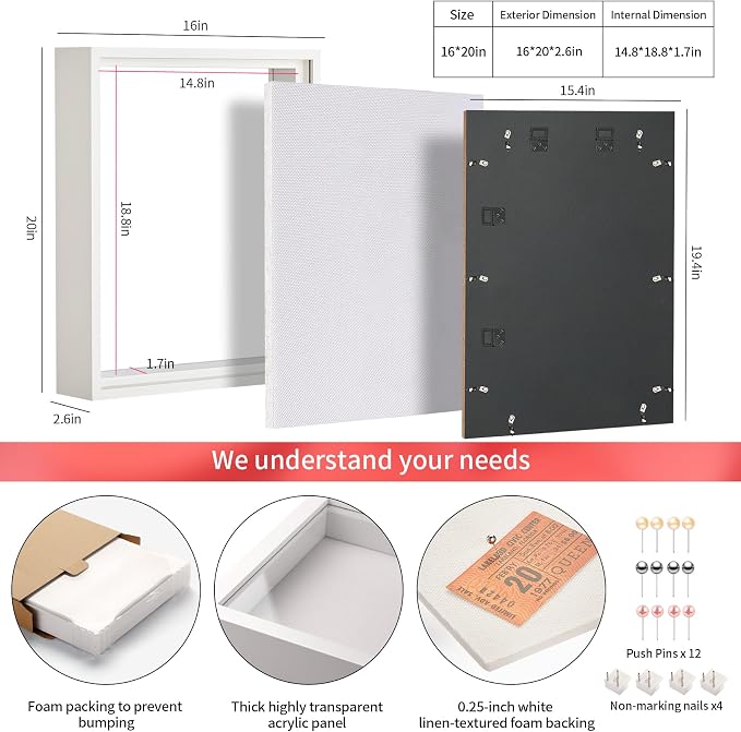 16x20 Large Shadow Box Picture Frame - Image 3