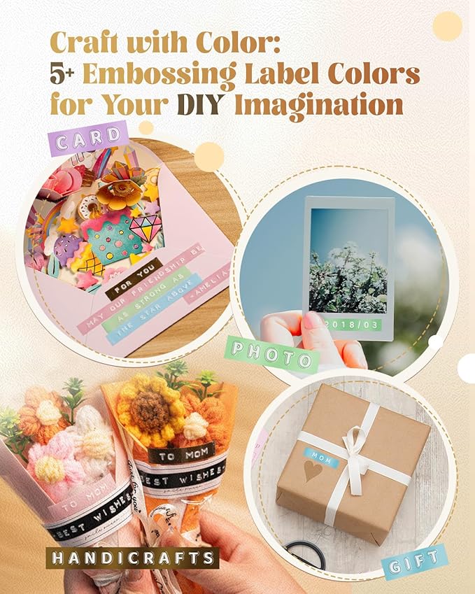 Embossing Label Maker, Scrapbook Supplies Junk Journal Kit, Vintage Embossed - Image 4