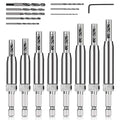 COMOWARE 17pcs VIX Bits Self Centering Drill Bit Set, 1/4" Hex Shank Self Centering Hinge Drill Bit Set for Woodworking Window Door Hinge, Quick Change with 1 Hex Key & 8 Drill Bits 5/64-1/4”