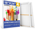 FUMILE Canvas for Painting 18x24, 4 Pack Large Stretched Canvas for by FUMILE