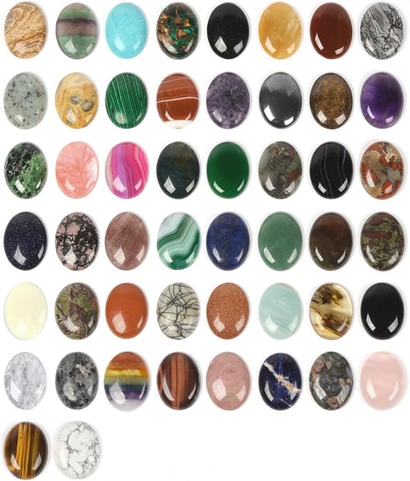 Wholesale Lot Multi-color Gemstone Round Oval Cab Cabochon by Justinstones
