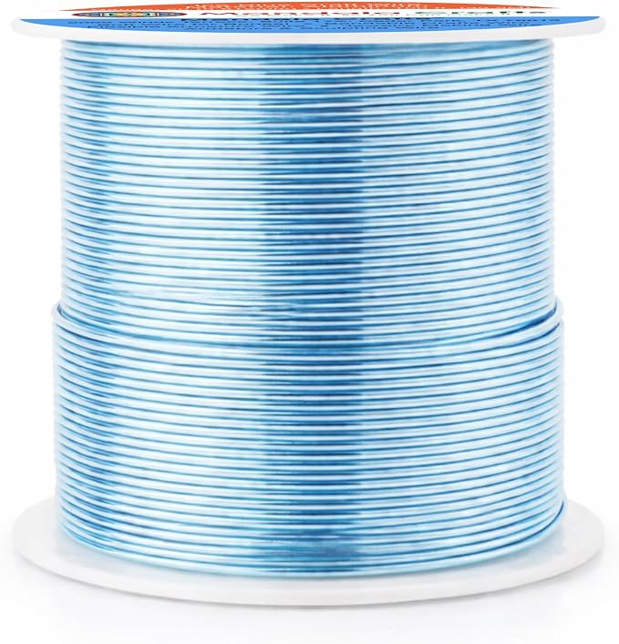 Mandala Crafts 20 Gauge Ice Blue Anodized Aluminum Craft Wire, 100 FT | Colored - Image 2