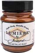 Jacquard Lumiere 2.25oz Fabric Paint Metallic Rust by Jacquard