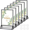 Acrylic Sign Holder 5X7 Double-Sided Black Picture Frame -6 Pack | Acrylic by AcrylicSignHolderMahjongRacks%EF%BC%8CMahjongBags