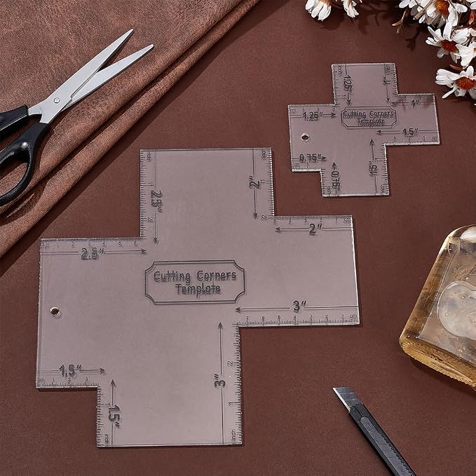 INFUNLY 2pcs Box Corner Template by INFUNLY