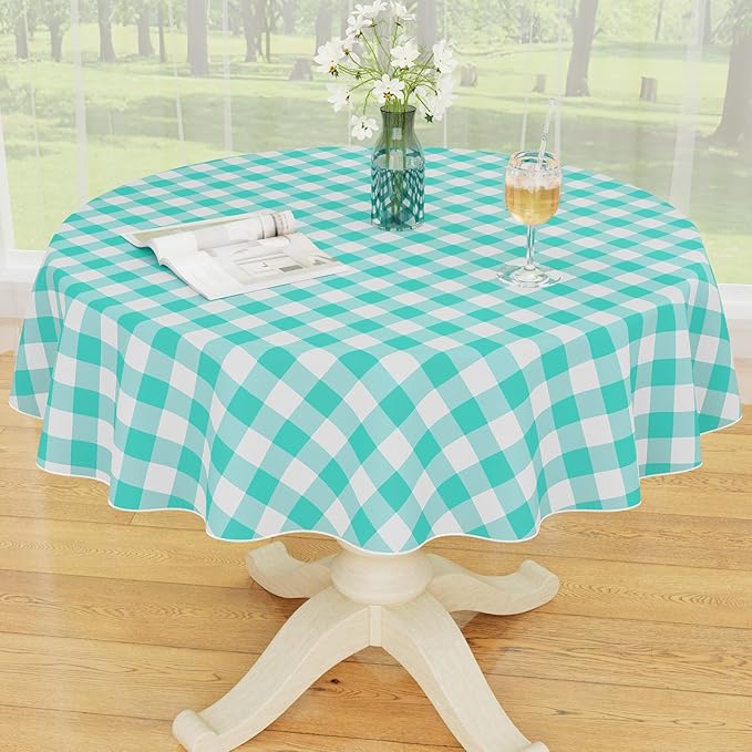 Smiry Plastic Table Cloth, Waterproof Vinyl Tablecloth by Smiry