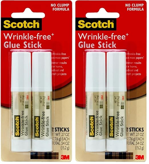 Scotch Wrinkle-Free Glue Sticks, .27 oz Each by Unknown