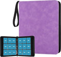 GERMUN 3 Ring 9 Pocket Zipper Card Binder, 720 Double Sided Standard PU Trading by GERMUN