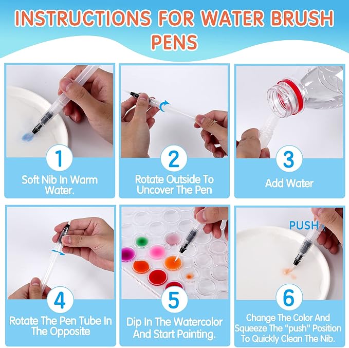 48 Colors Washable Watercolor Paint Set, - Image 7